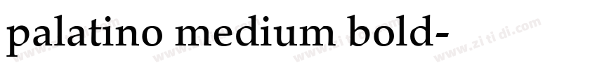 palatino medium bold字体转换